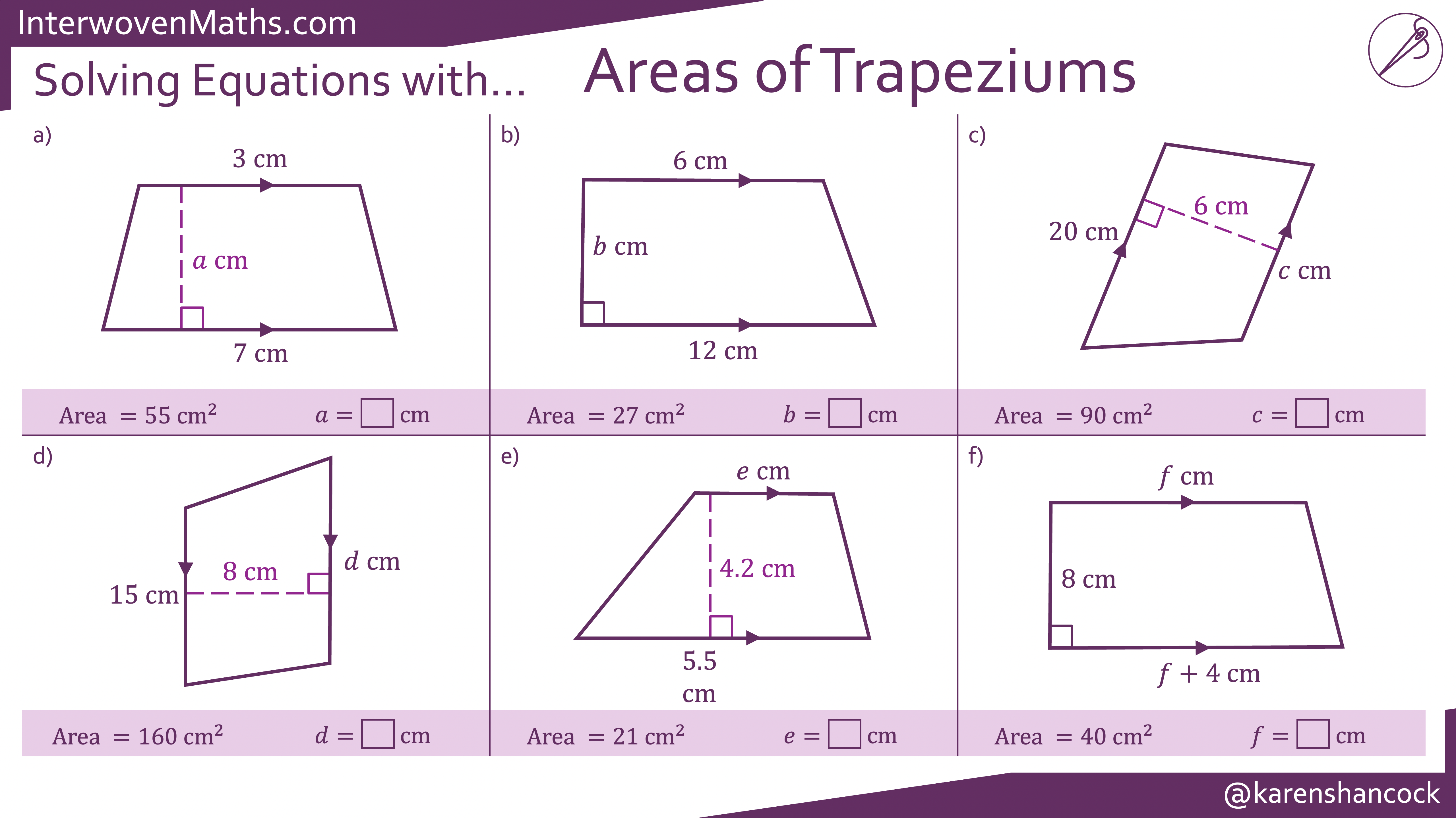 Preview of Areas of Trapeziums