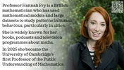 Colour version of the Hannah Fry poster