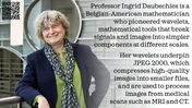 Colour version of the Ingrid Daubechies poster