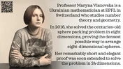 Colour version of the Maryna Viazovska poster
